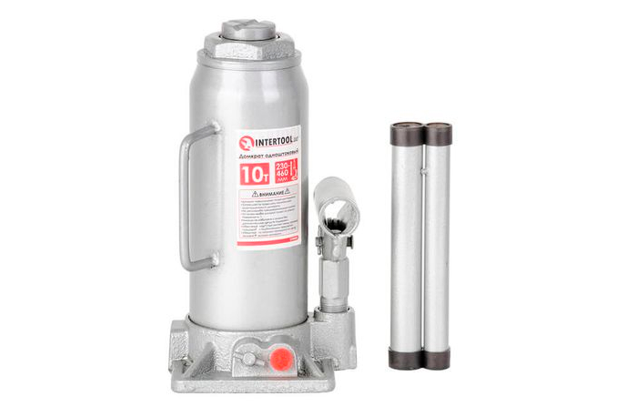 Домкрат гидравлический Intertool 10 т х 460 мм одноштоковый (GT0025)