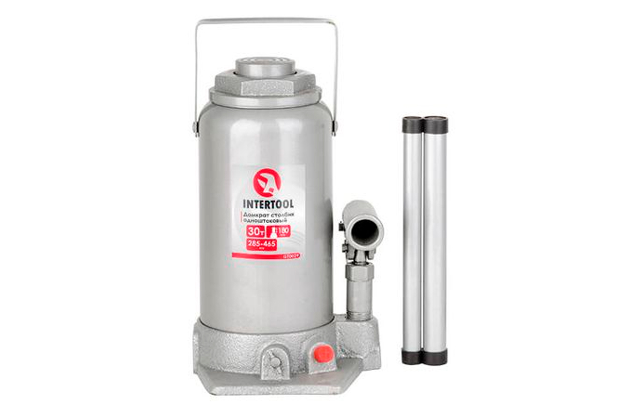 Домкрат гидравлический Intertool 30 т х 465 мм одноштоковый (GT0029)