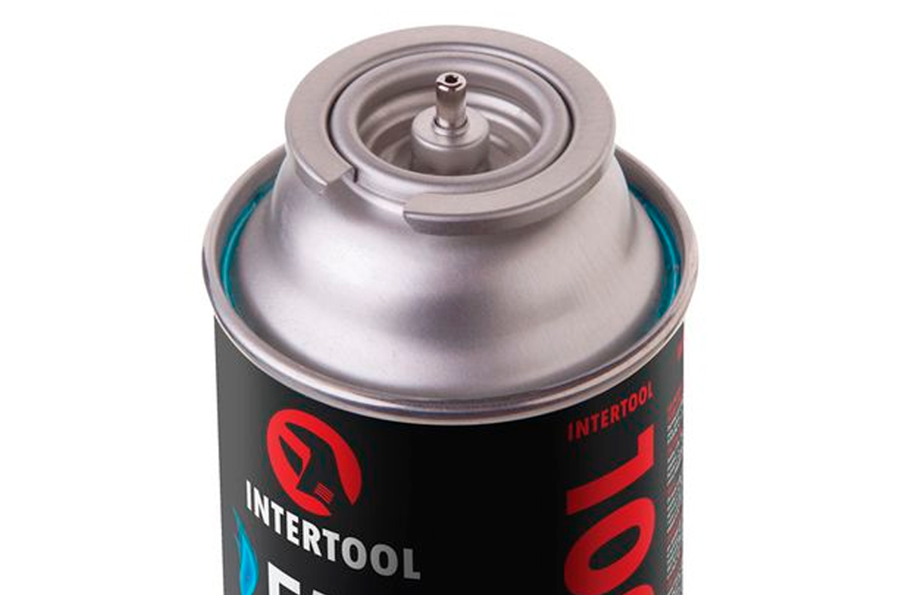 Газовий балон Intertool 220г з системою CRV (GS-0022)