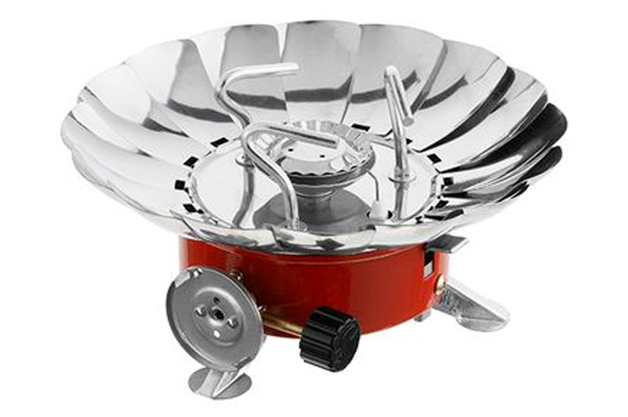 Плита газова портативна Intertool 200 x 85 мм з пелюстками від вітру (GS-0011)