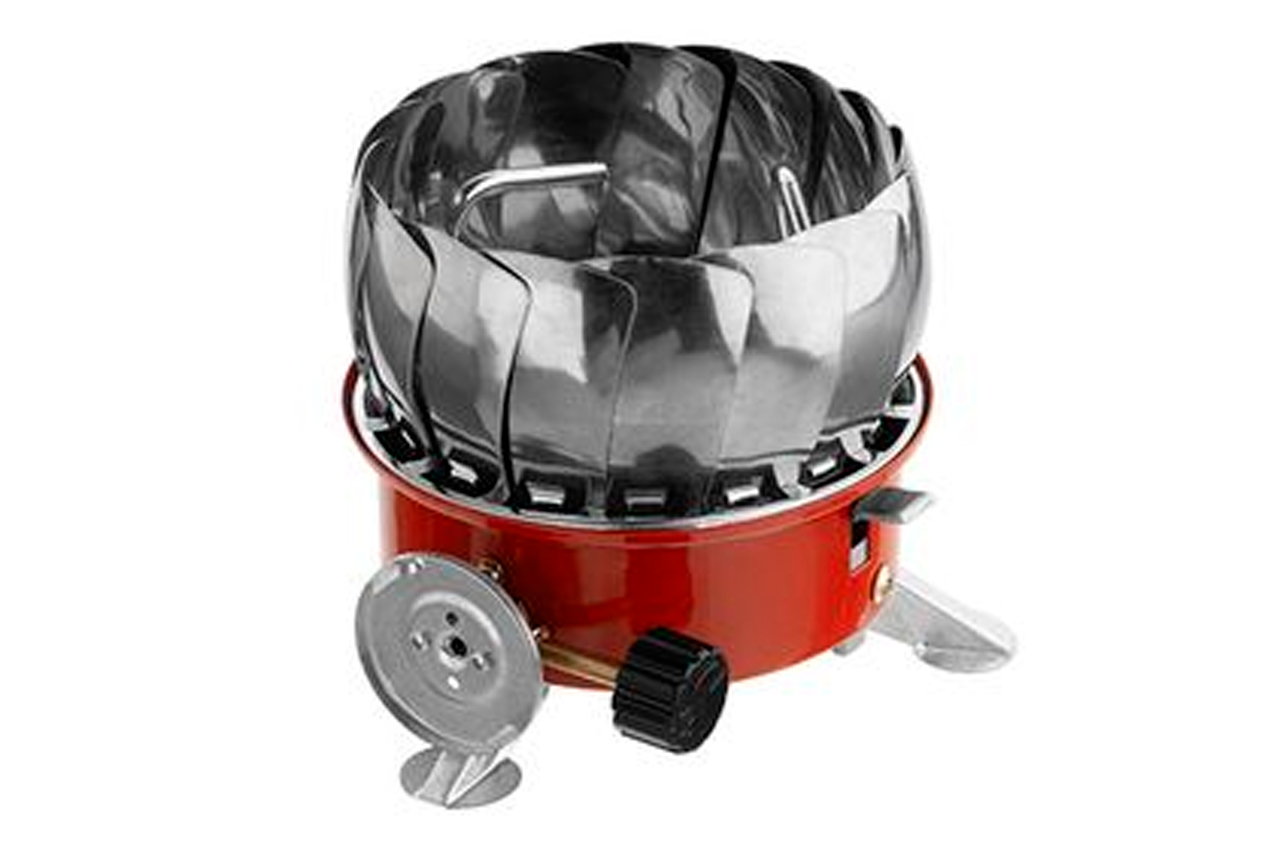 Плита газова портативна Intertool 200 x 85 мм з пелюстками від вітру (GS-0011)