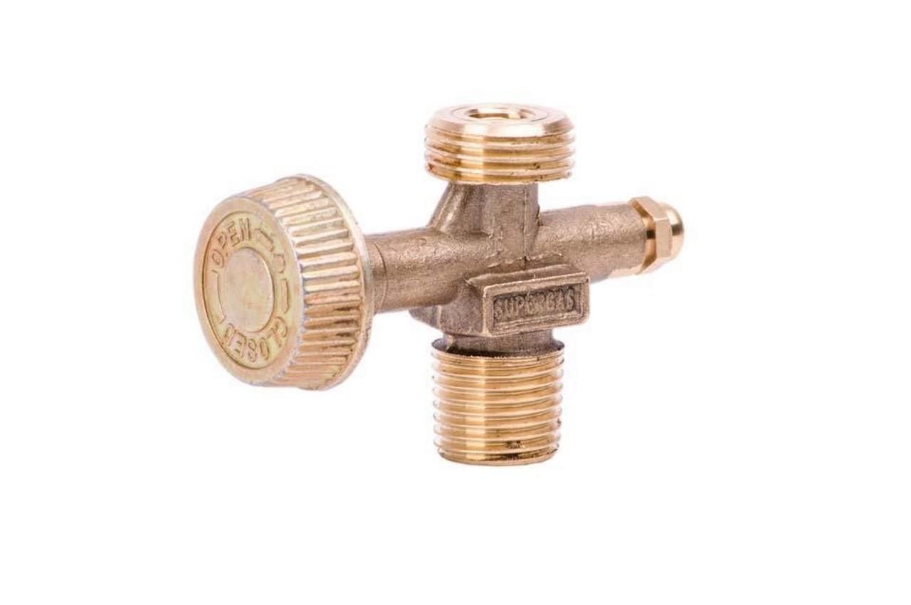 Вентиль газа Intertool для плиты турист газовых баллонов и горелок (W21.8 14LH x W19.8 14DIN4 (GS-0009)