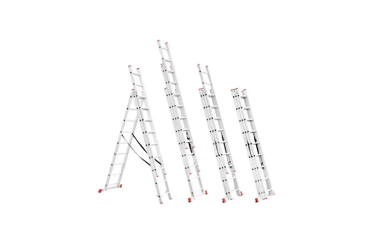 Сходи 3-х розкладна Intertool 5926 мм х 3x9 ступеней (LT-0309)