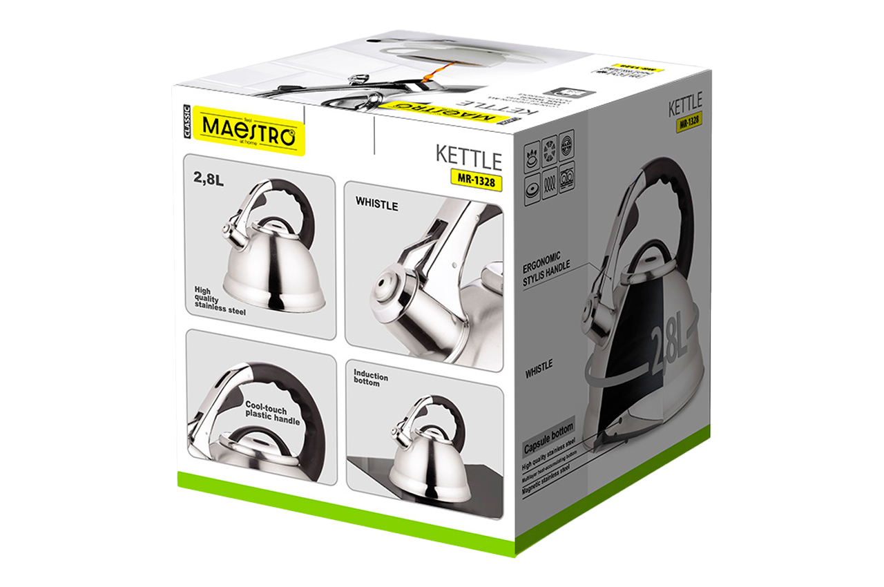 Чайник нержавіючий Maestro 2.8 л MR-1328 MR-1328 (MR-1328)