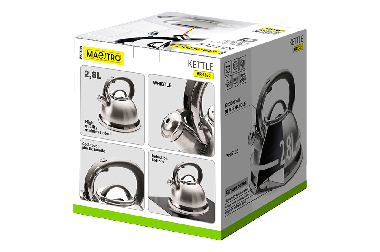 Чайник нержавіючий Maestro 2.8 л MR-1332 (MR-1332)