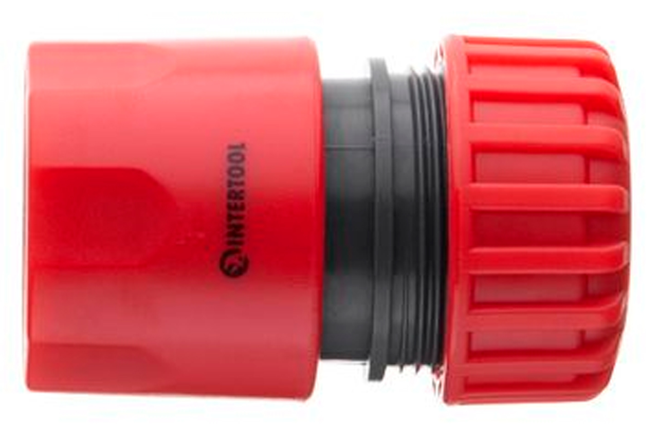 Конектор Intertool з аквостопом 3/4" для шланга 3/4" (GE-1021)