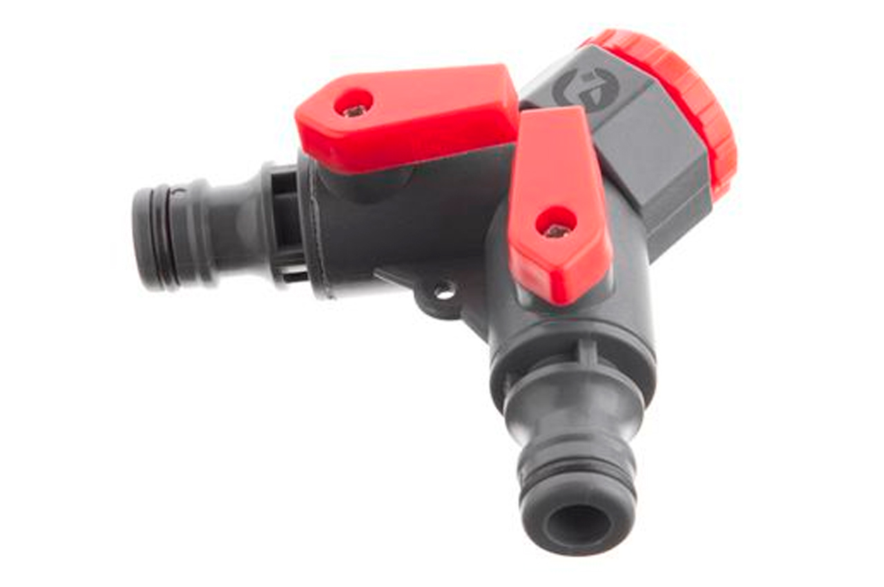 Розподільник Intertool двоканальний 1/2"  з внутрішнім різьбленням 3/4" і 1" (GE-2003)