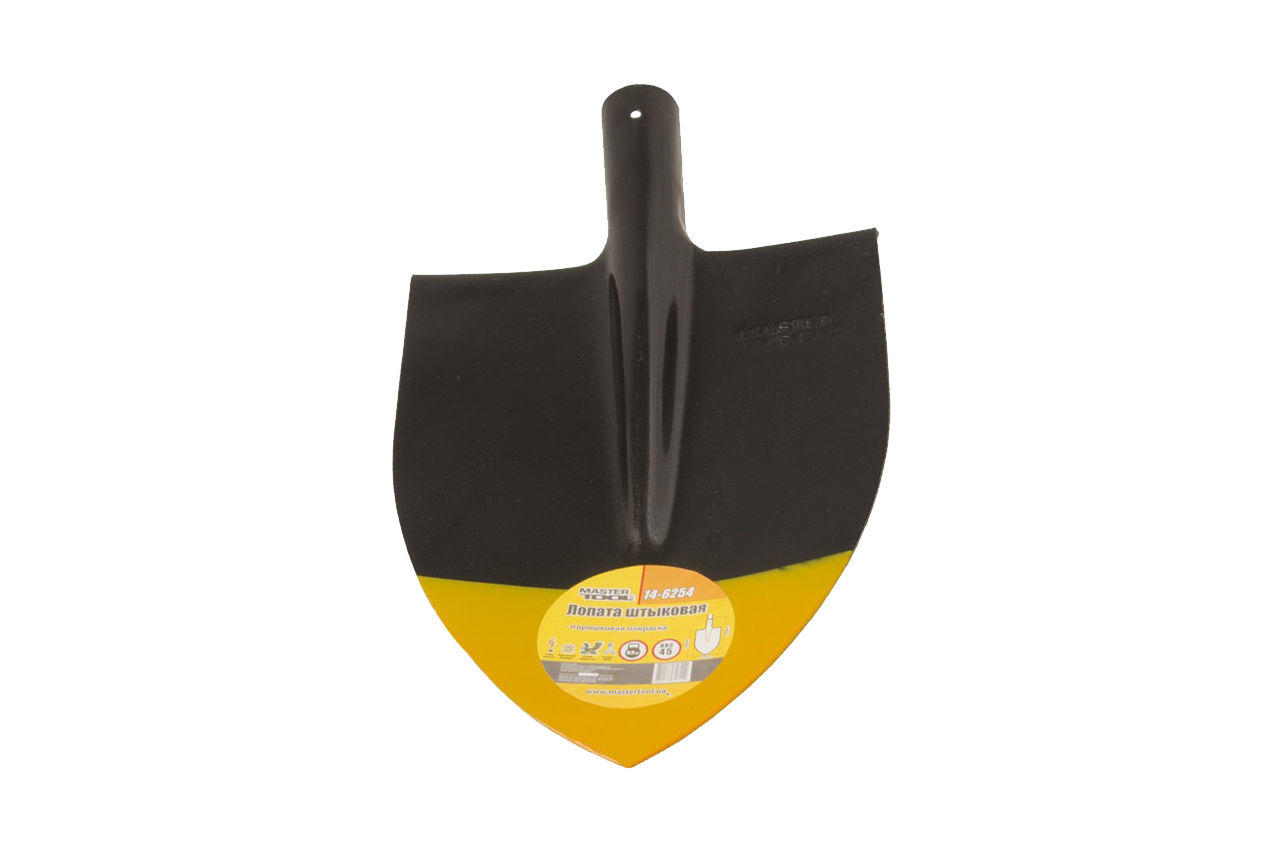 Лопата штикова Mastertool 220 x 300 мм x 0.9 кг Чорна (14-6254)