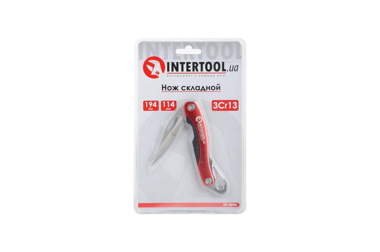Ніж універсальний Intertool 194 мм складаний HT-0596 (HT-0596)