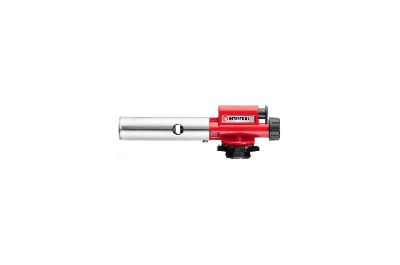 Пальник газовий c пьезоподжигом Intertool суцільнометалевий (GB-0027)