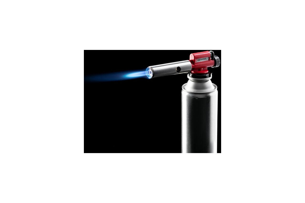 Пальник газовий c пьезоподжигом Intertool суцільнометалевий (GB-0027)