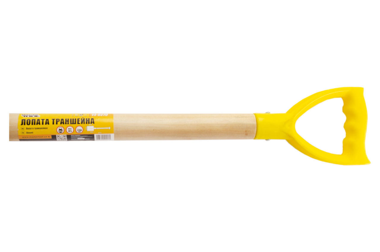 Лопата траншейний Mastertool 290 x 180 мм ручка дерево (14-6270)