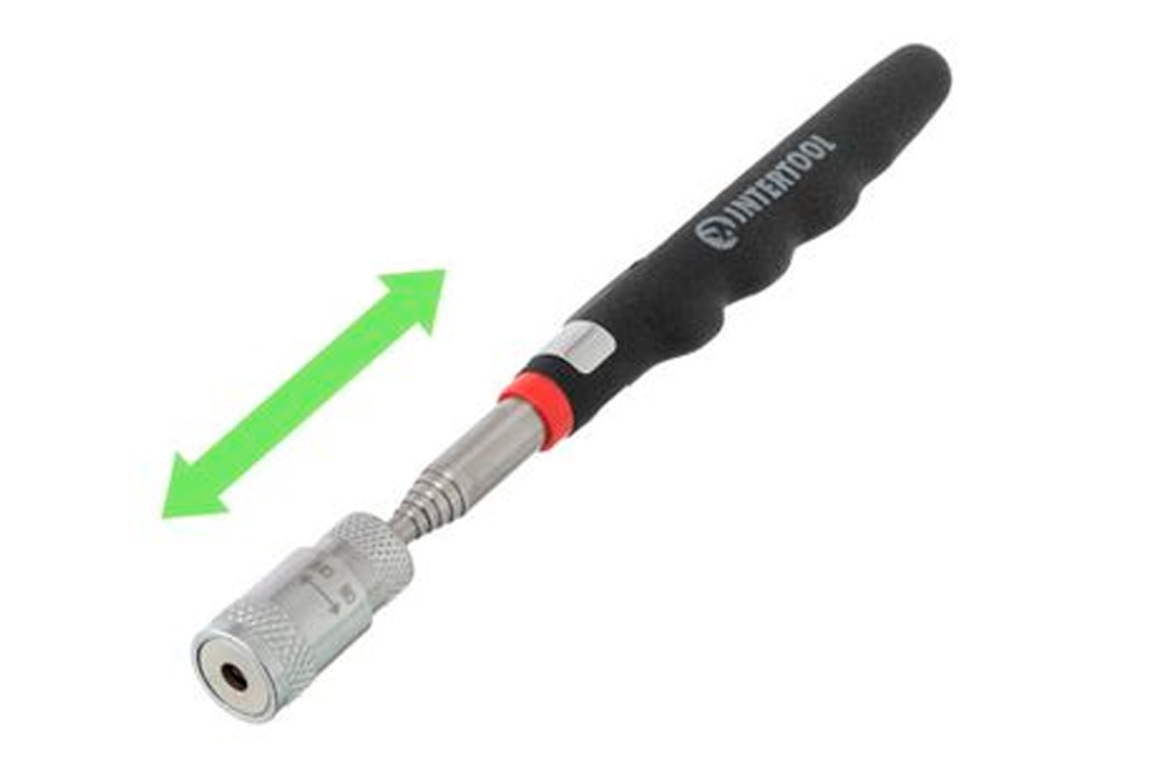 Захват магнитный Intertool 190-810 мм x 2.25 кг с фонариком (ET-1017)