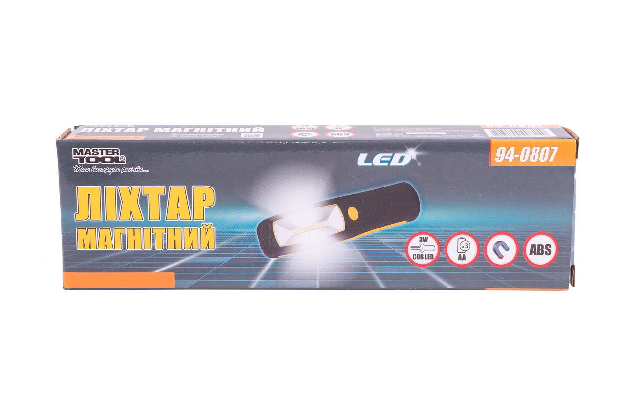 Ліхтар магнітний Mastertool 1LED x 3 Вт (1COB) (94-0807)