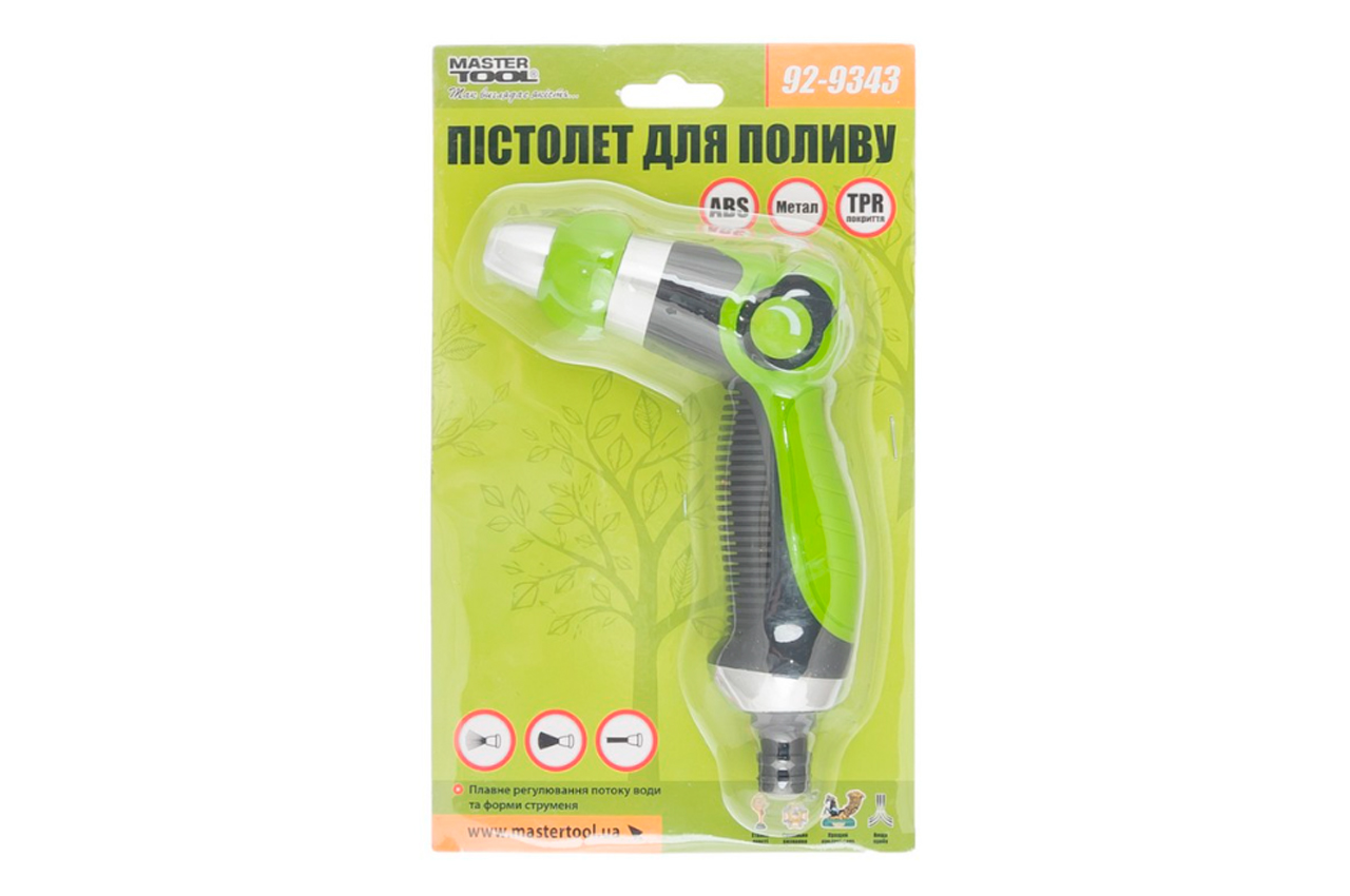 Пістолет для поливу Mastertool 1/2 "метал з регулюванням потоку (92-9343)