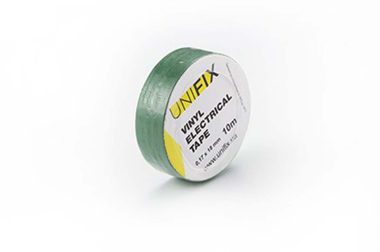 Стрічка ізоляційна Unifix 18 x 0.17 мм x 10 м зелена (ETU-10G)