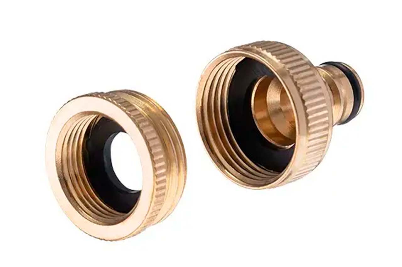 Адаптер латунний Intertool-Storm на конектор 1/2" з внутрішнім різьбленням 3/4" і 1" (GE-1211)