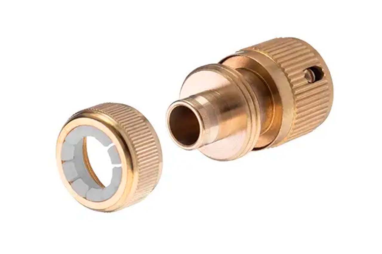 Конектор латунний на шланг з аквастопом Intertool-Storm 1/2" × 1/2" (GE-1219)
