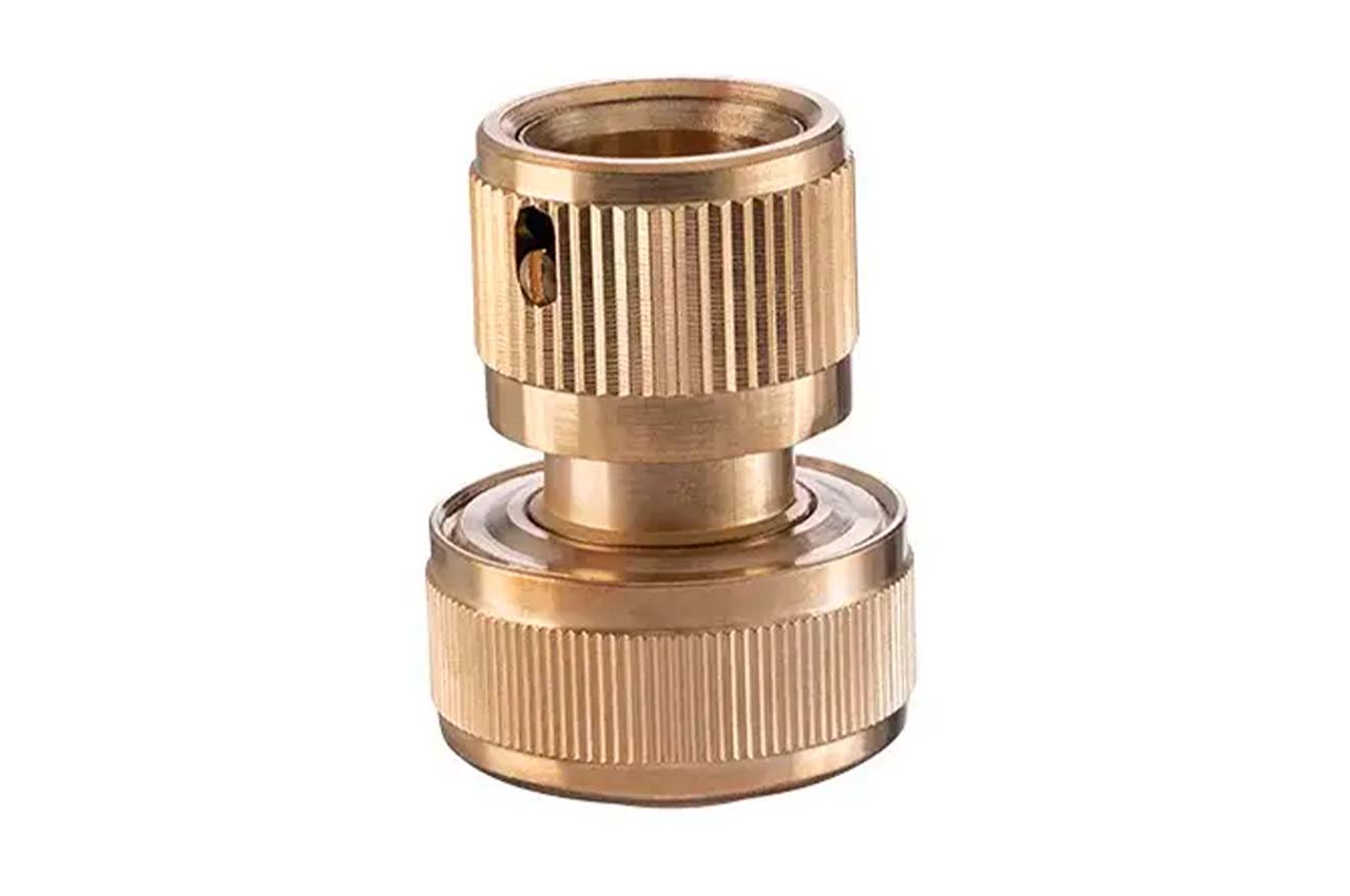 Конектор латунний на шланг з аквастопом Intertool-Storm 1/2" × 3/4" (GE-1217)