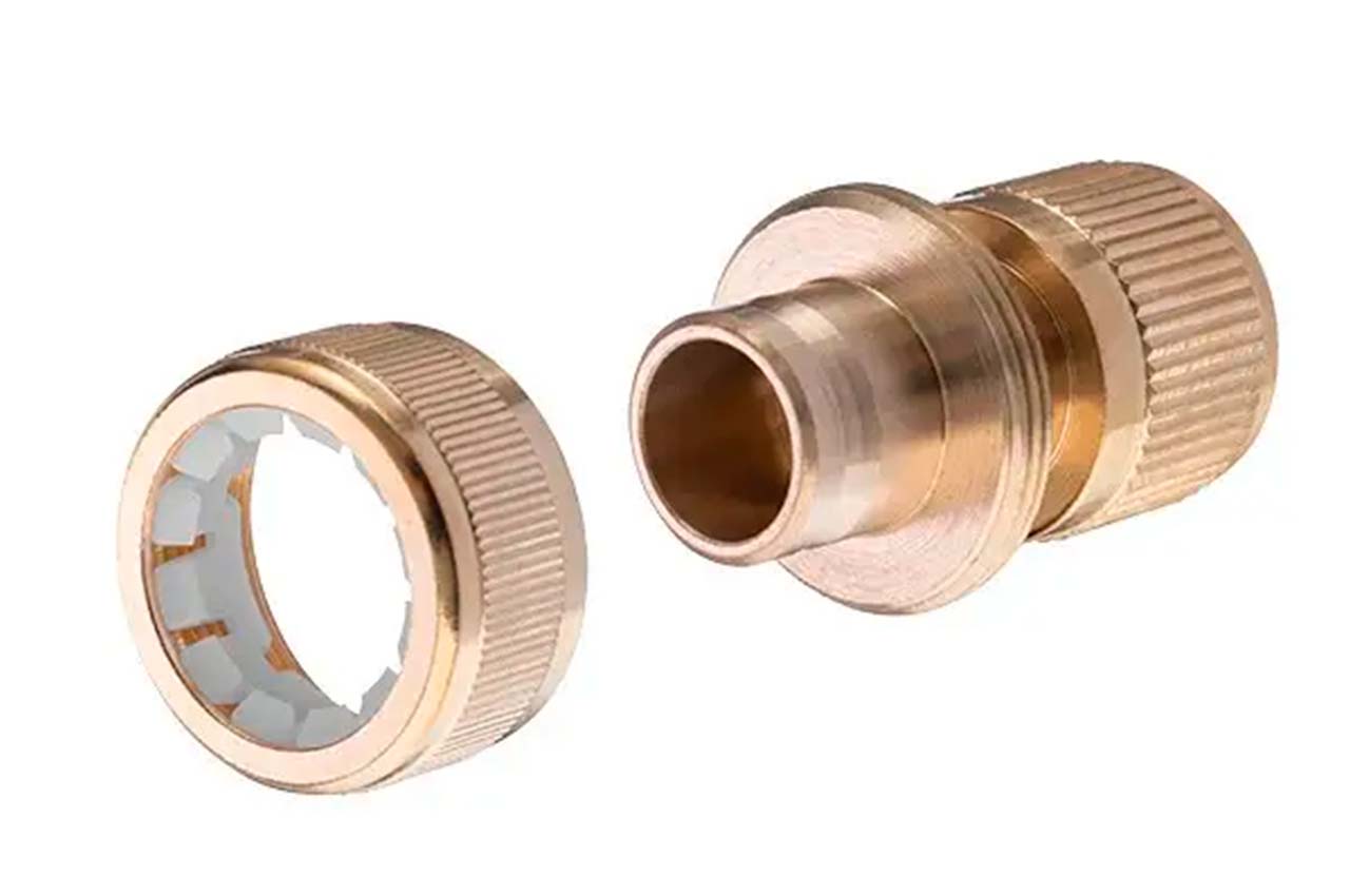 Конектор латунний на шланг з аквастопом Intertool-Storm 1/2" × 3/4" (GE-1217)