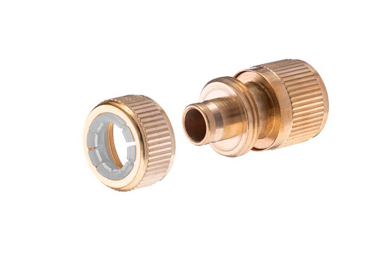 Набір латунний для поливу Intertool-Storm 1 насадка 1/2" × 1 адаптер 1/2 і 3/4" × 2 конектори 1/2" (GE-1426)