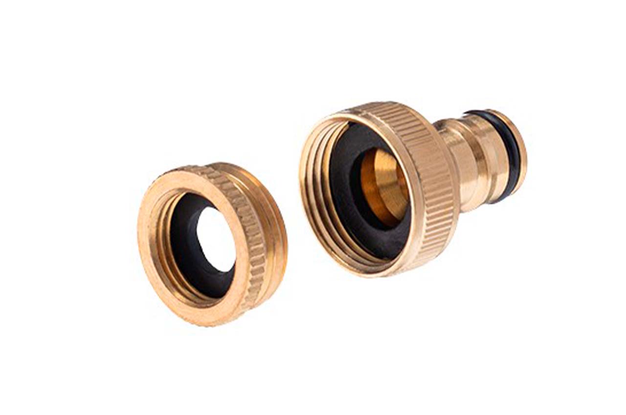 Набір латунний для поливу Intertool-Storm 1 насадка 1/2" × 1 адаптер 1/2 і 3/4" × 2 конектори 1/2" (GE-1426)