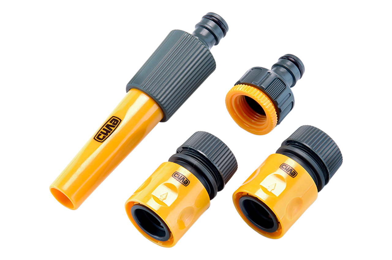Набір для поливу Сила 1 пістолет x 1 адаптер 1/2" x 3/4" x 2 конектори 1/2" (4шт) (551281)