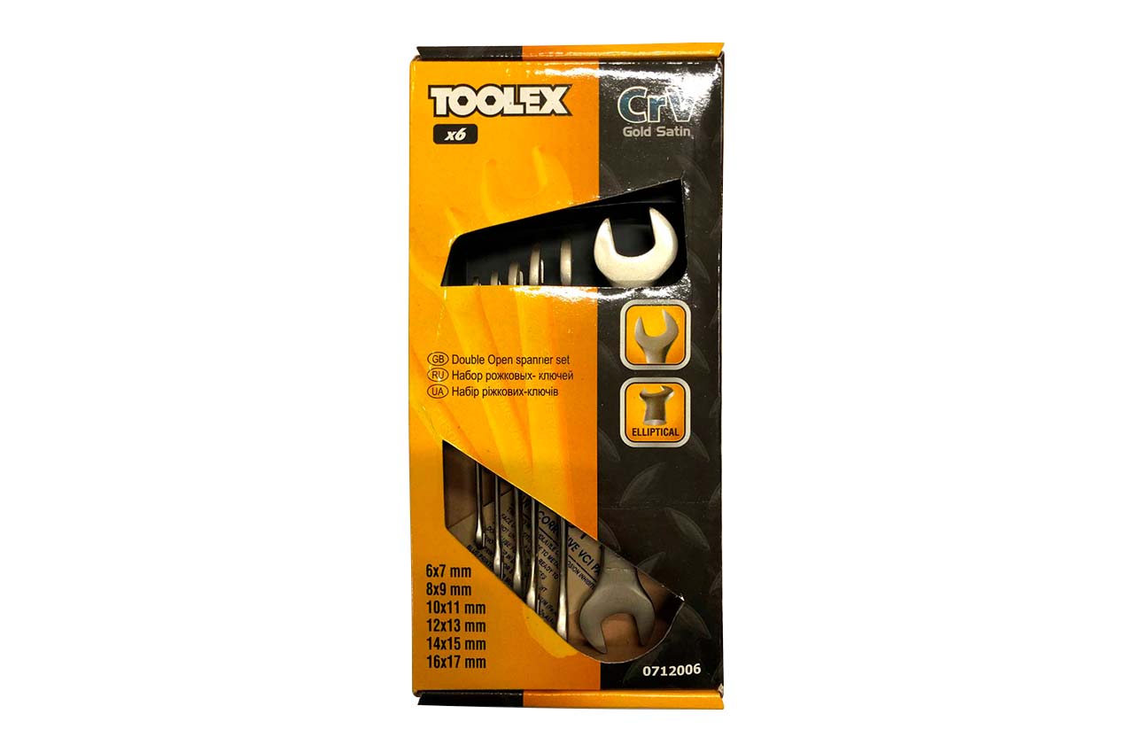 Набір ключів ріжкових  Toolex 6шт (6-17мм) (0712006)