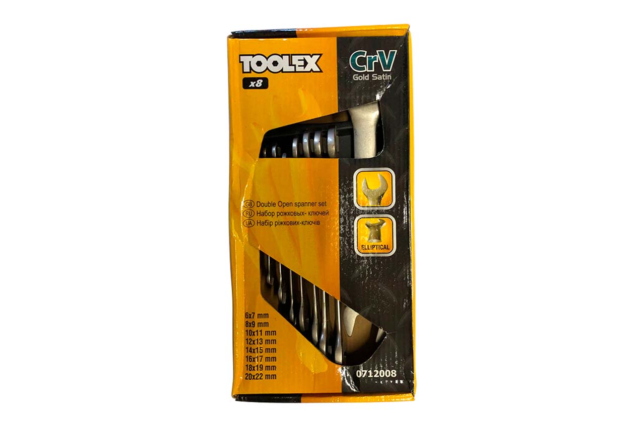 Набір ключів ріжкових Toolex 8шт (6-22мм) (0712008)