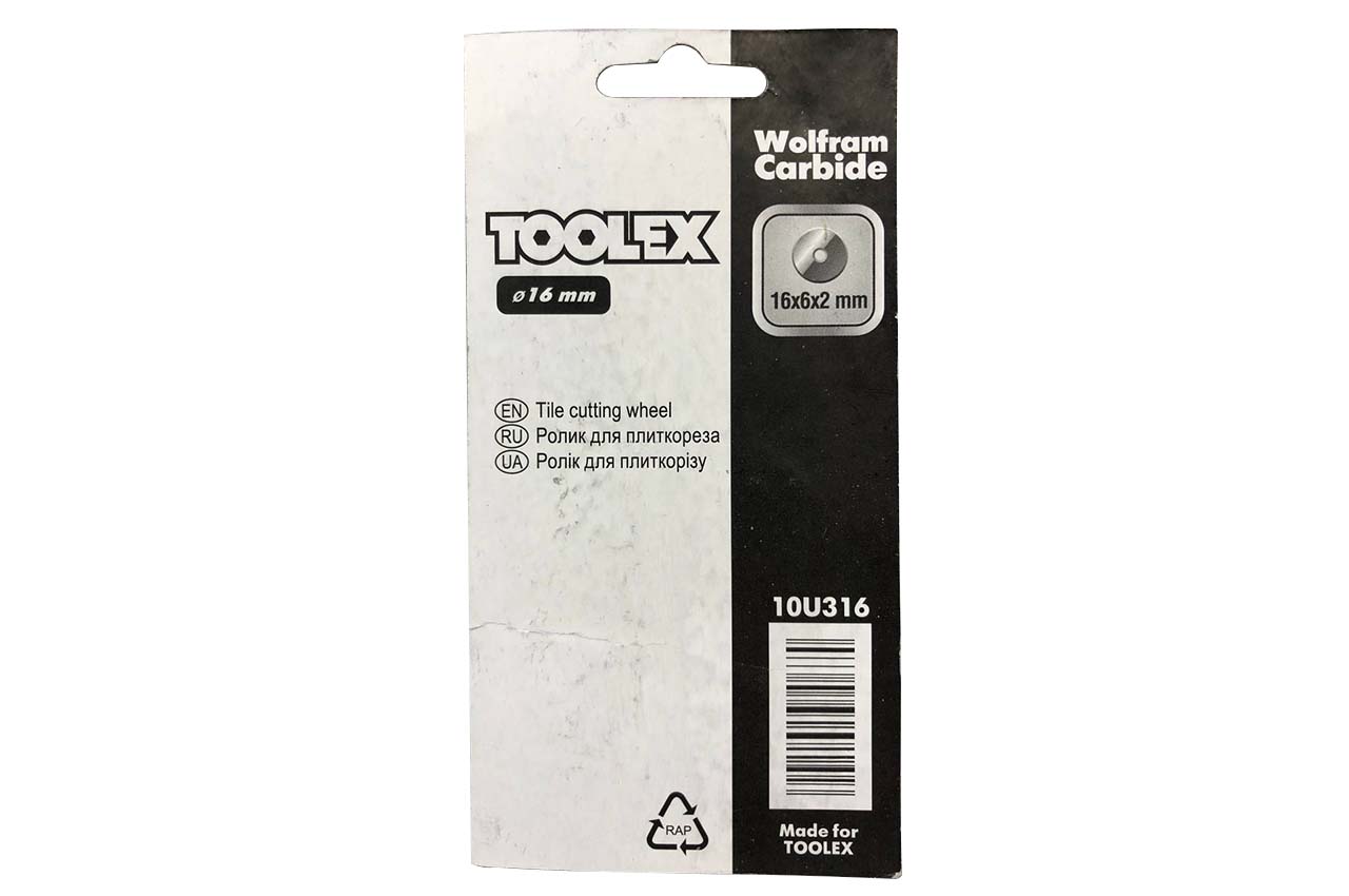 Колесо змінне для плиткорізу Toolex 16 x 2 x 6мм (10U316)