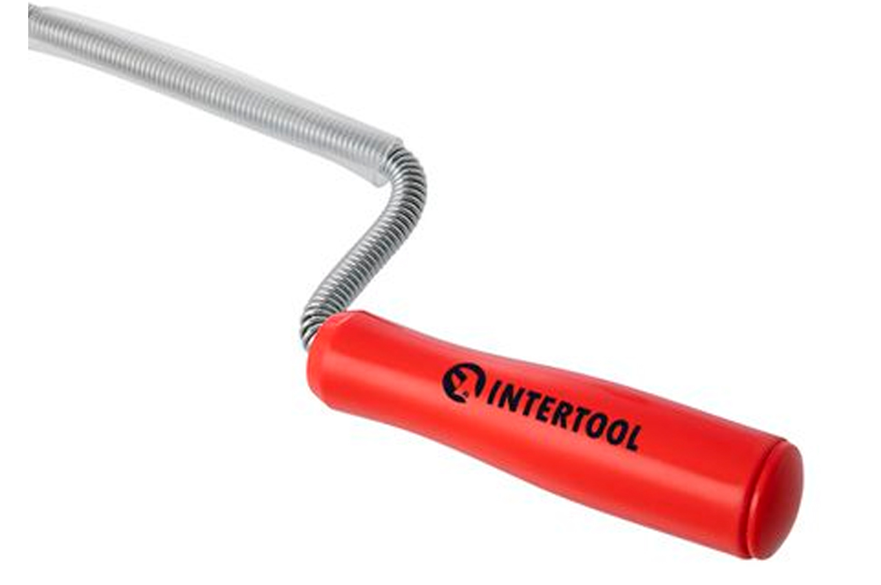 Трос для чищення труб Intertool 9мм x 10м з наконечником