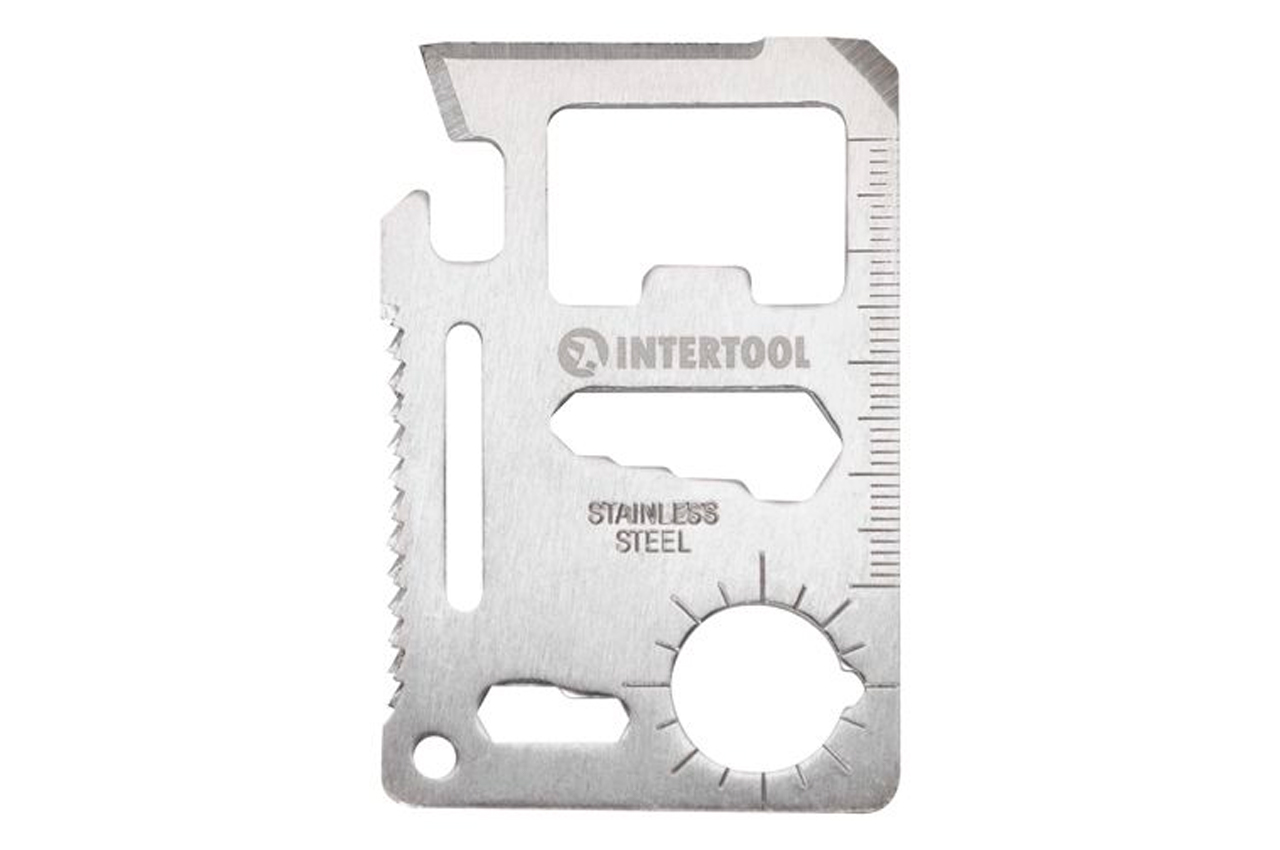 Мультитул Intertool 70мм x 11од карта (HT-0589)