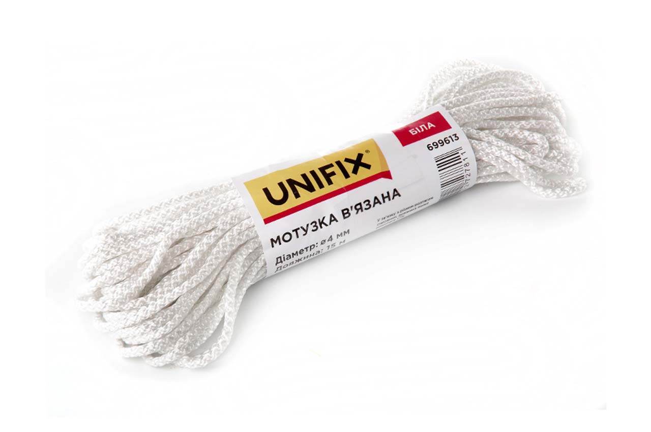 Мотузка в'язана Unifix 3мм x 15м біла (699611)