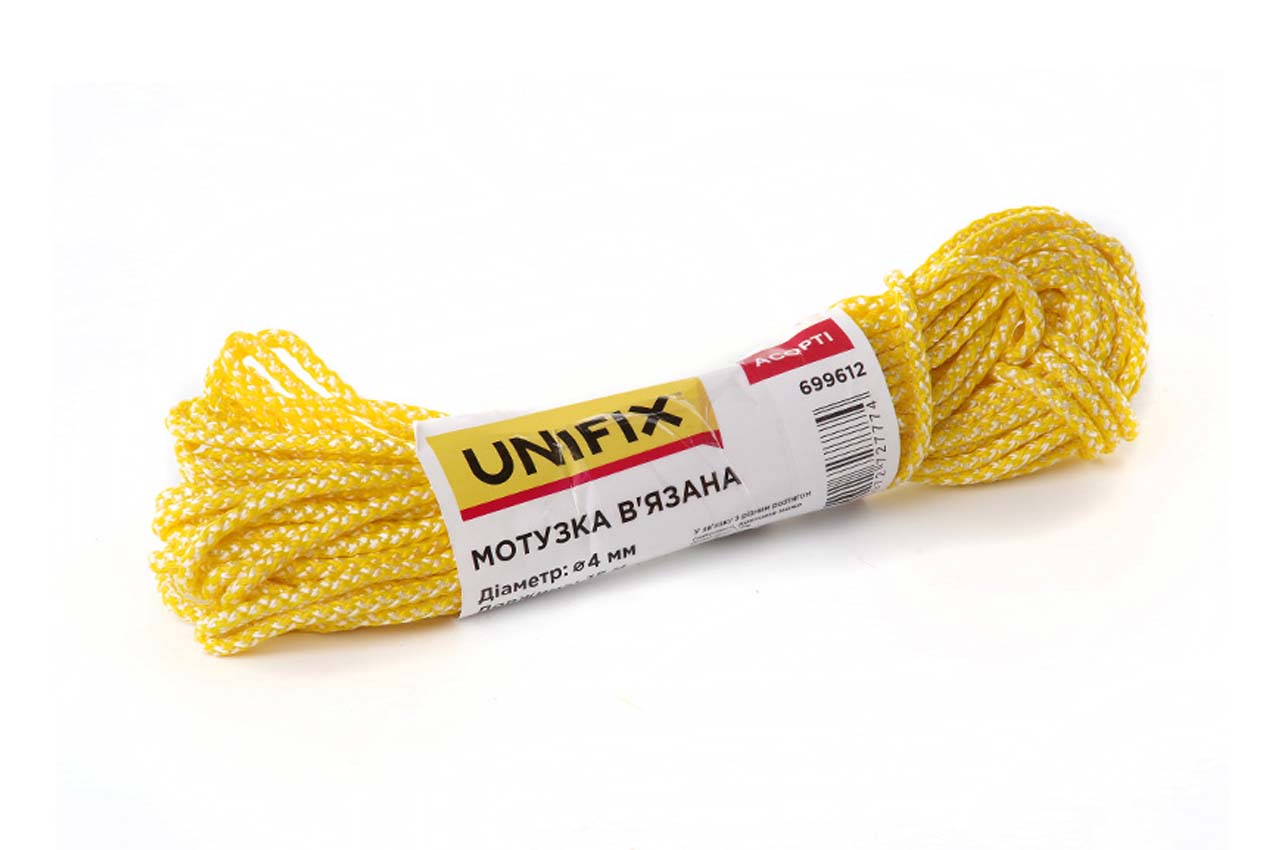 Мотузка в'язана Unifix 6мм x 15м асорті (699616)