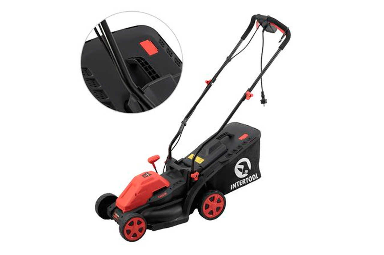 Газонокосарка електрична Intertool-Storm 1400Вт x 340мм x 35л (WT-2264)