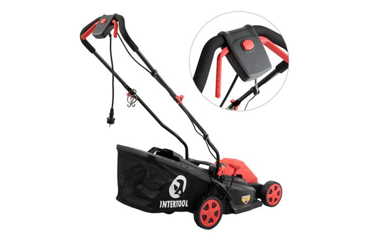 Газонокосарка електрична Intertool-Storm 1400Вт x 340мм x 35л (WT-2264)