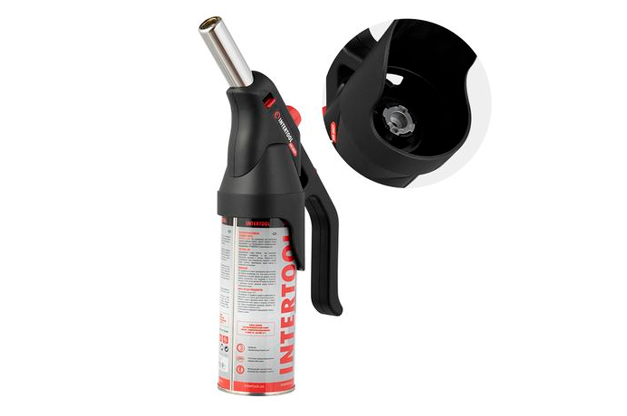 Пальник газовий з п'єзопідпалом Intertool Intertool 12***мм x 360°