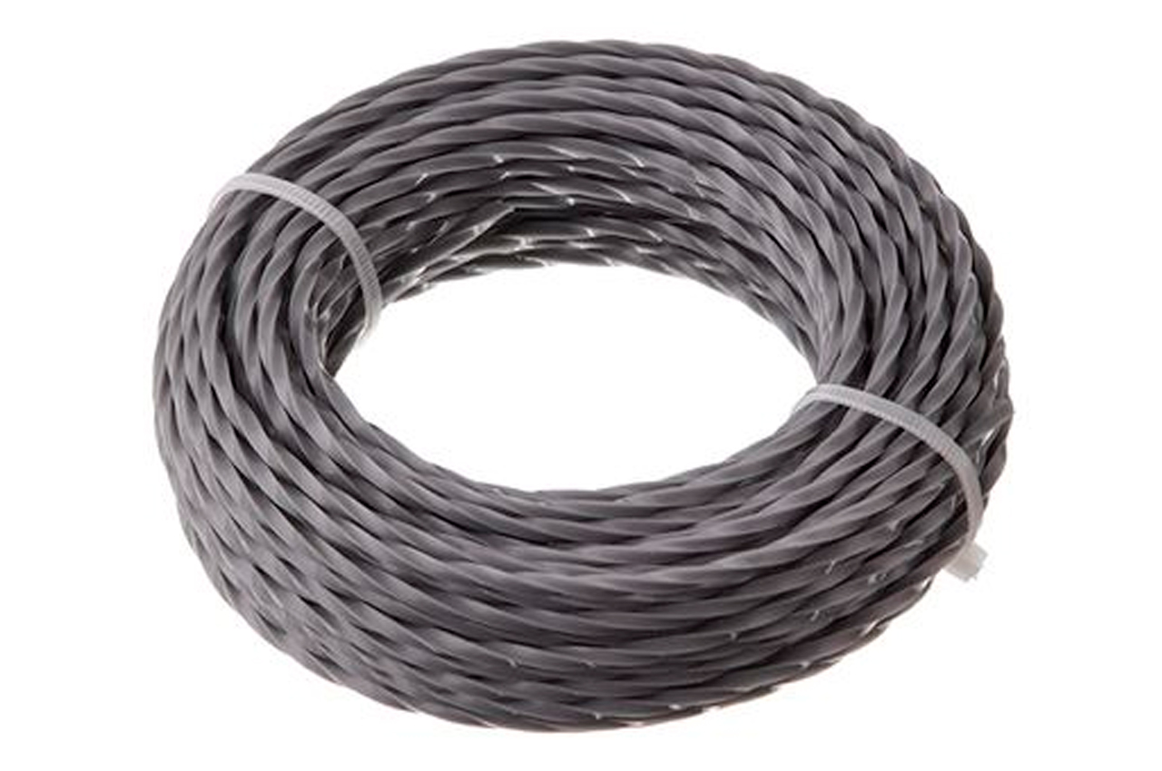 Ліска для тримера Intertool 2.4мм x 15м квадрат кручений армований (DT-2328)