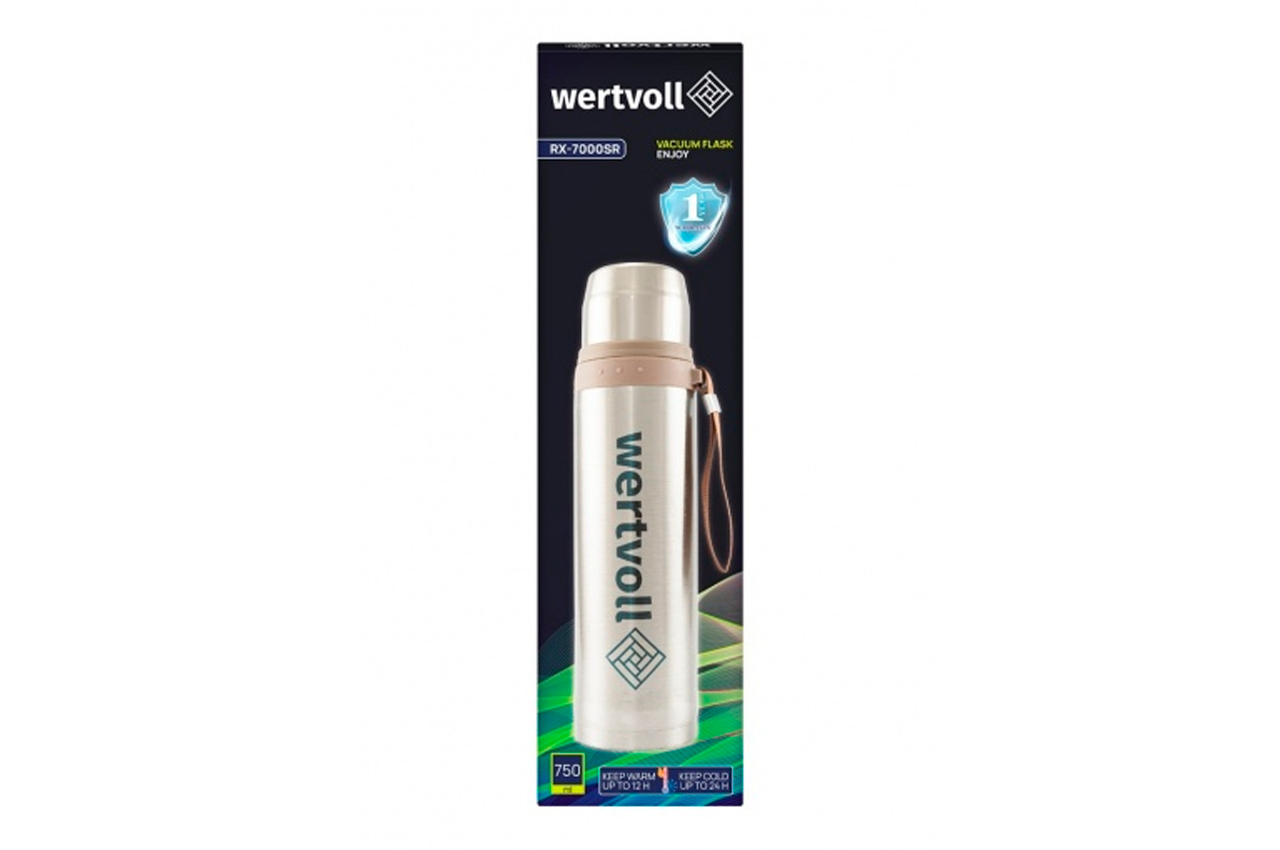 Термос WERTVOLL 750мол Enjoy срібло (RX-7000SR)
