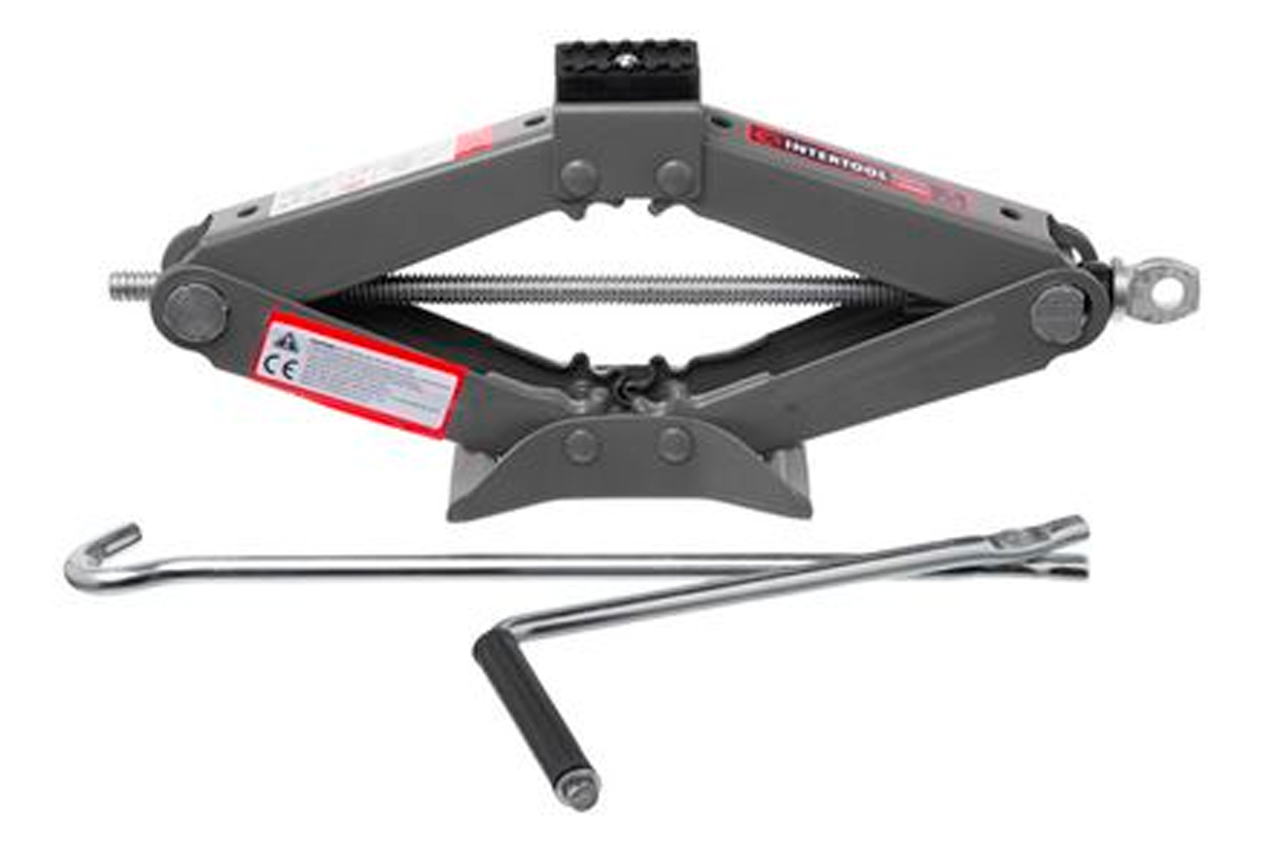 Домкрат механический Intertool 1т x 92-34мм ромбовидный (GT0180)
