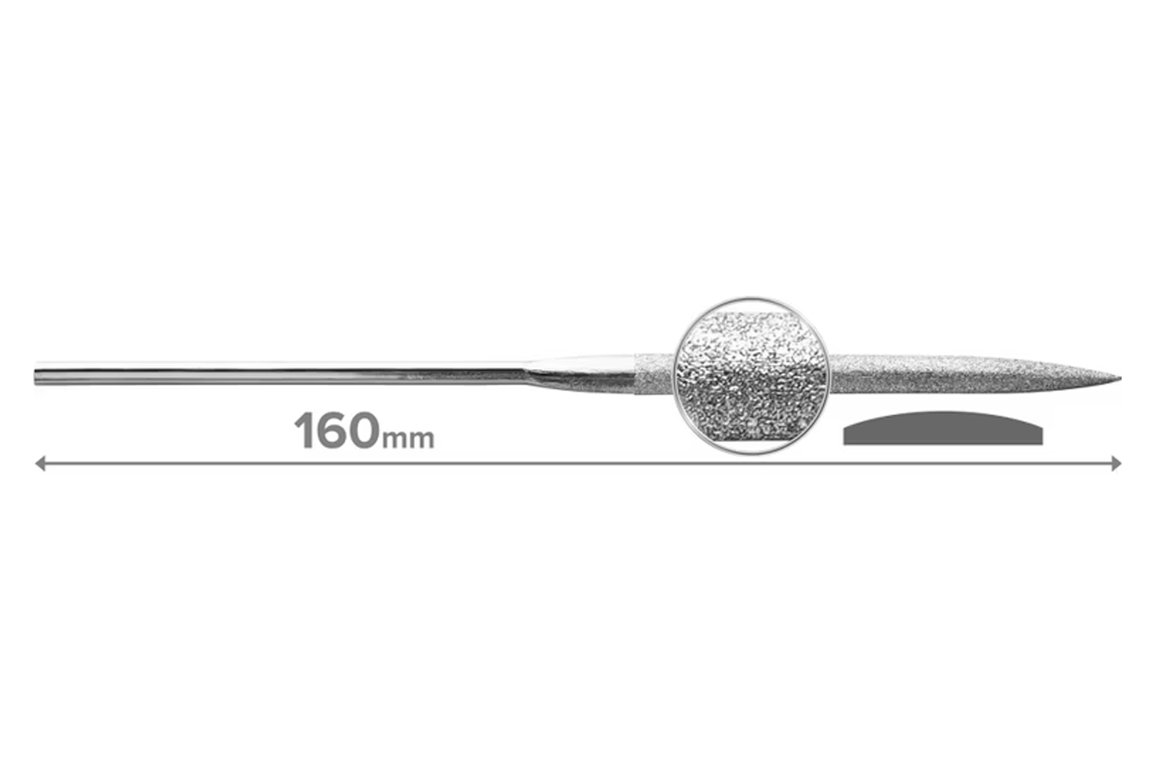 Алмазный надфиль полукруглый 160 мм VITA (KM-3003)
