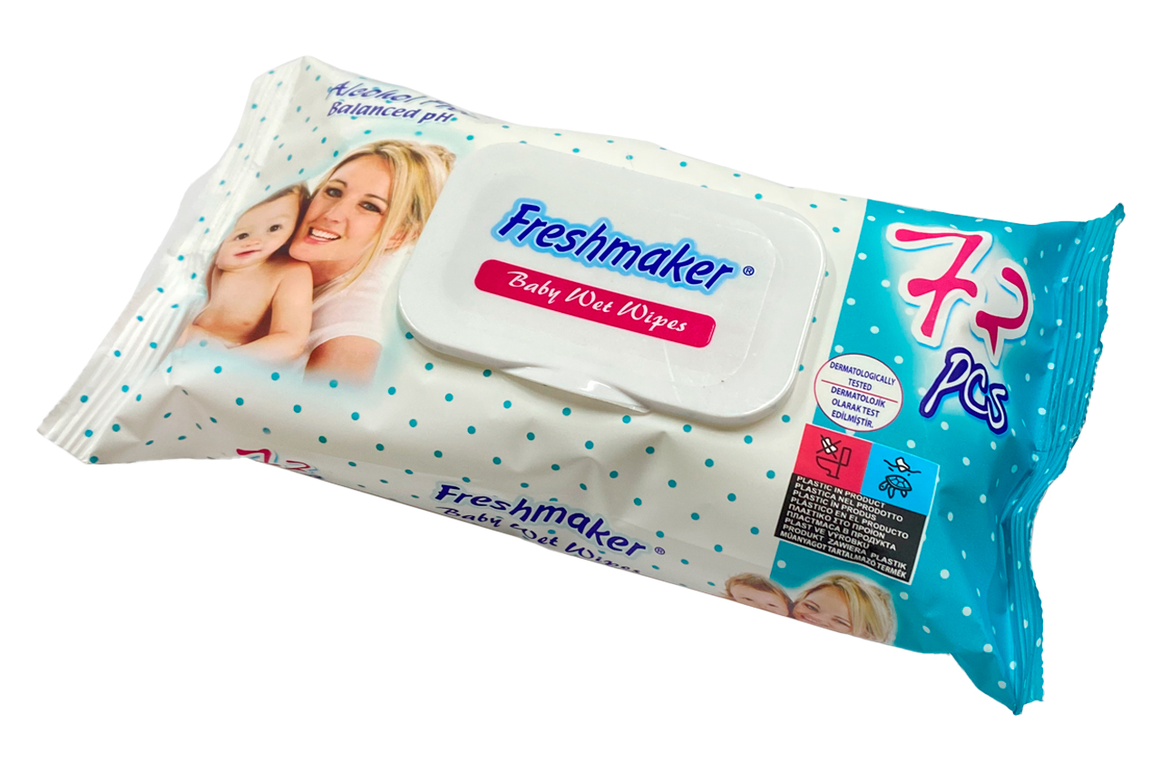 Волога серветка з клапаном "Freshmaker" (72шт) (120764 / 120700)