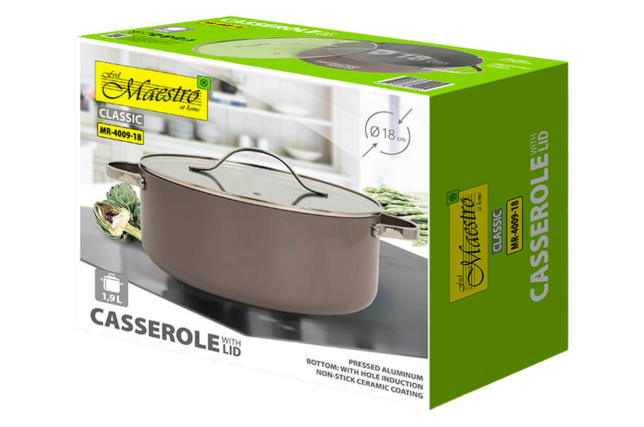 Каструля антипригарна Maestro 180мм x 1.9л Ceramic (MR-4009-18)