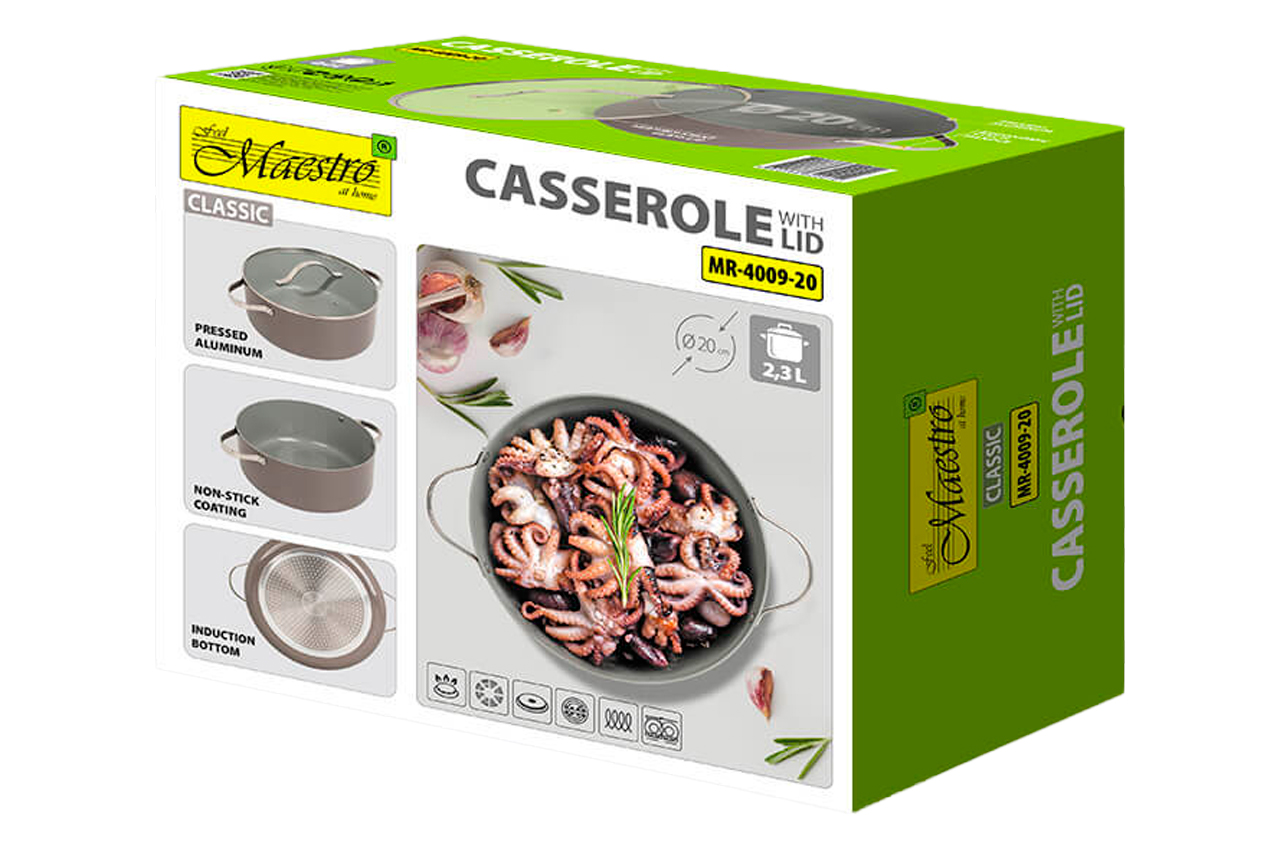 Каструля антипригарна Maestro 200мм x 2.3л Ceramic (MR-4009-20)
