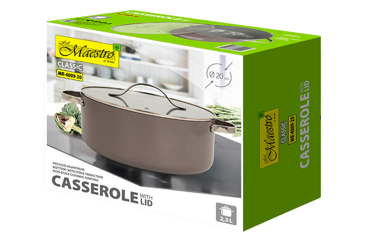 Каструля антипригарна Maestro 200мм x 2.3л Ceramic (MR-4009-20)