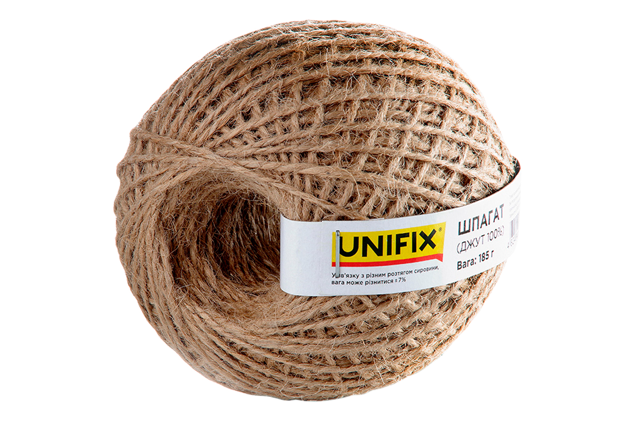 Шпагат джутовий Unifix 185г клубок (699650)