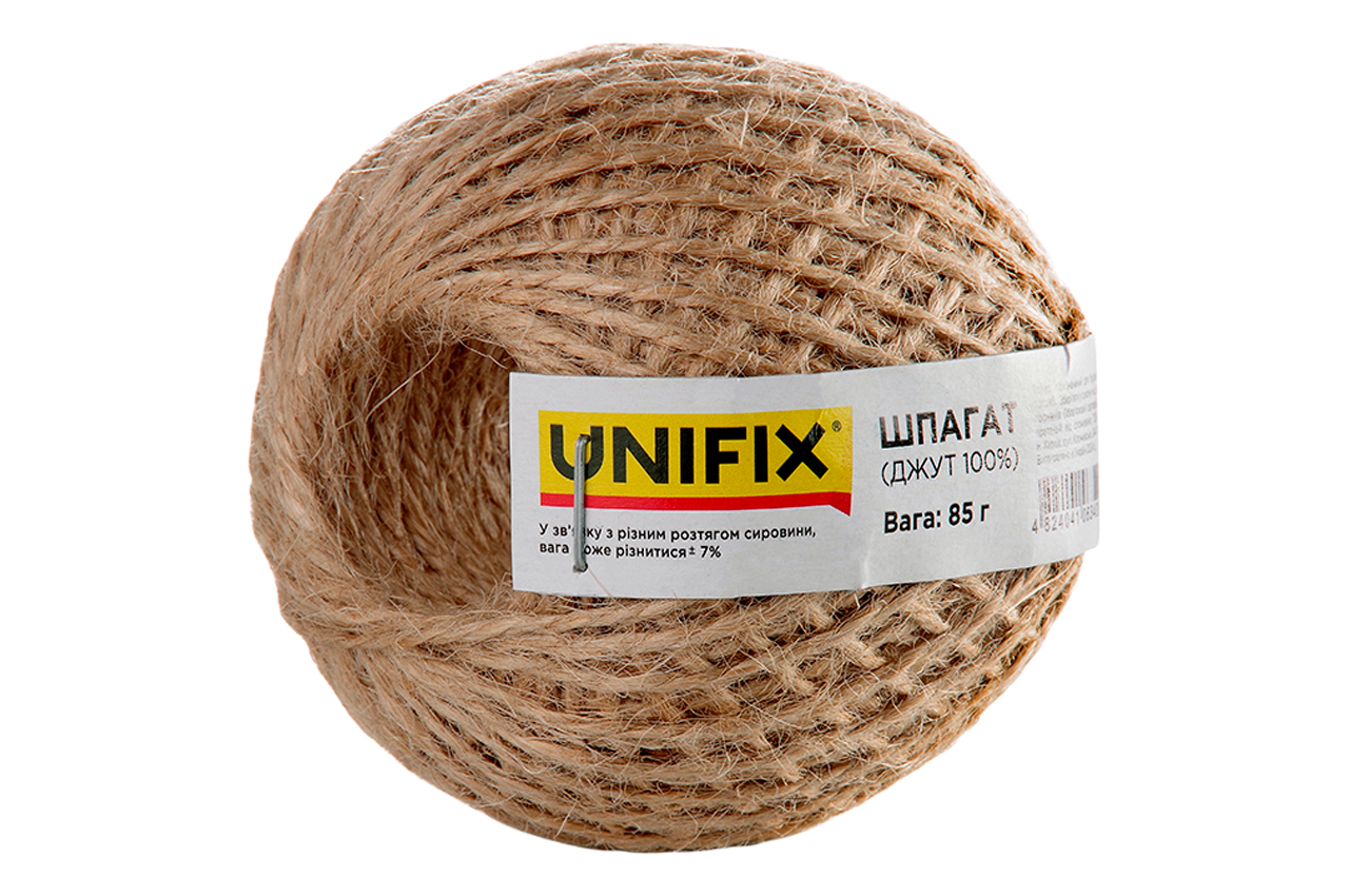 Шпагат джутовий Unifix 85г клубок (699649)