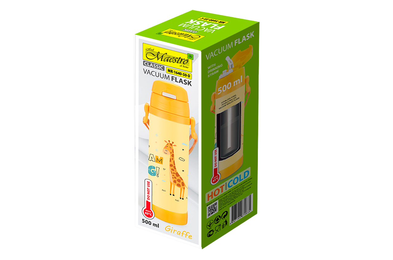 Термопляшка дитяча Maestro 500мл Giraffe (MR-1640-50-D)