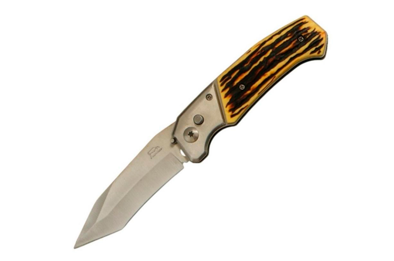 Ніж викидний Stainless 240мм 105+135мм x 140г ріг (AT-4264)