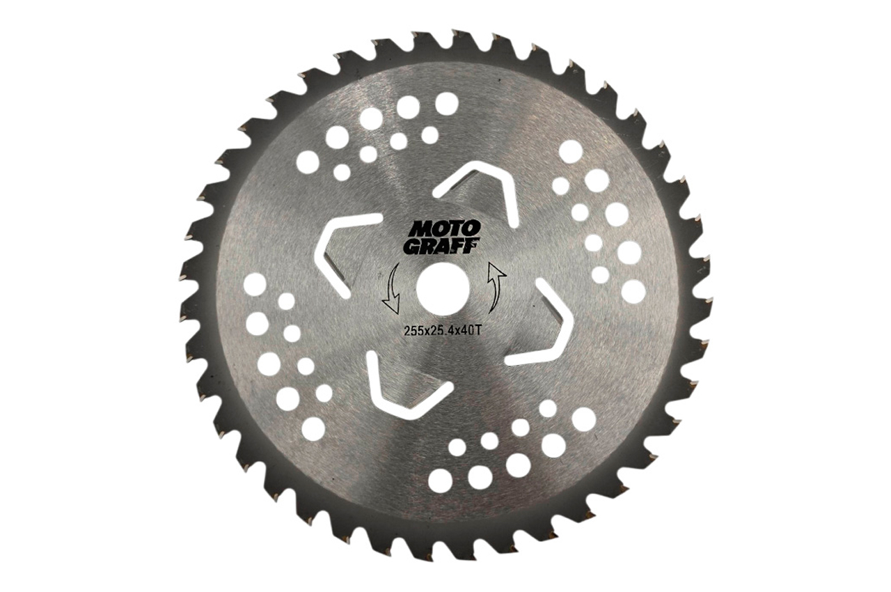 Диск для тримера MotoGraff 255мм x 40T побідит підрізний 4 (4976)